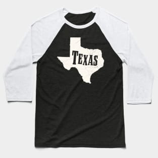 Texas Map Vintage Baseball T-Shirt